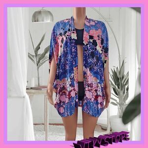 NWT  {Victoria's Secret}  Beach Chic:Blue Multicolor Cover-Up, XS/S NWT